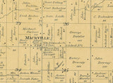 1889 Map of Center Township Outagamie County Wisconsin
