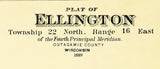 1889 Map of Ellington Township Outagamie County Wisconsin