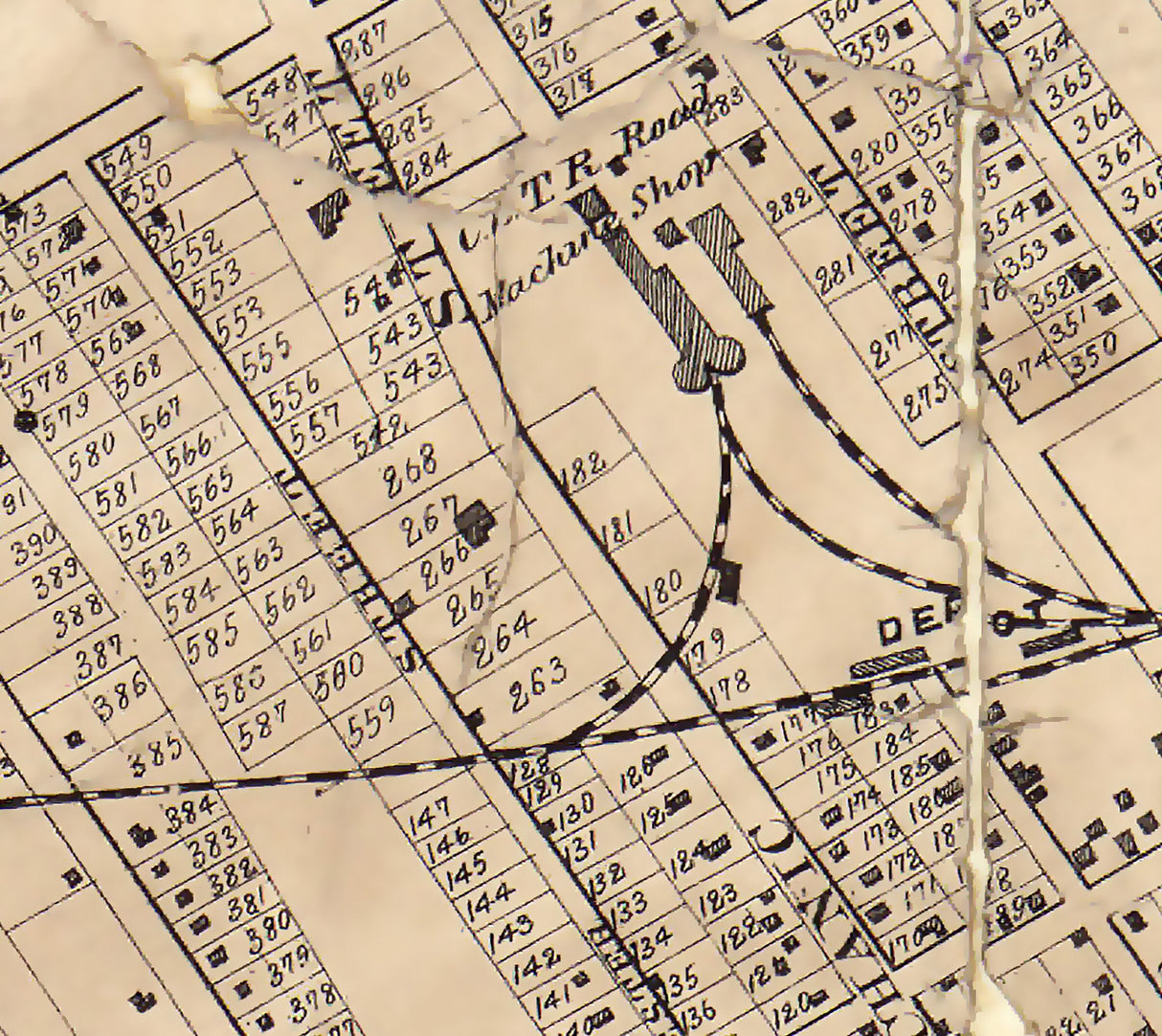 1859 Town Map of Norwalk Huron County Ohio