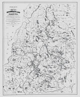1883 Map of Moosehead Lake and Northern Maine Lakes