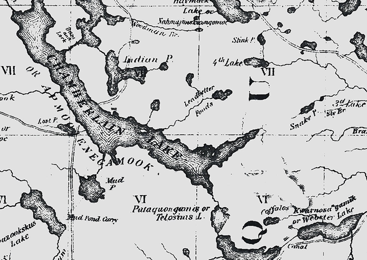 1883 Map of Moosehead Lake and Northern Maine Lakes
