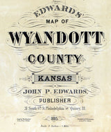 1885 Farm Line Map of Wyandott County Kansas