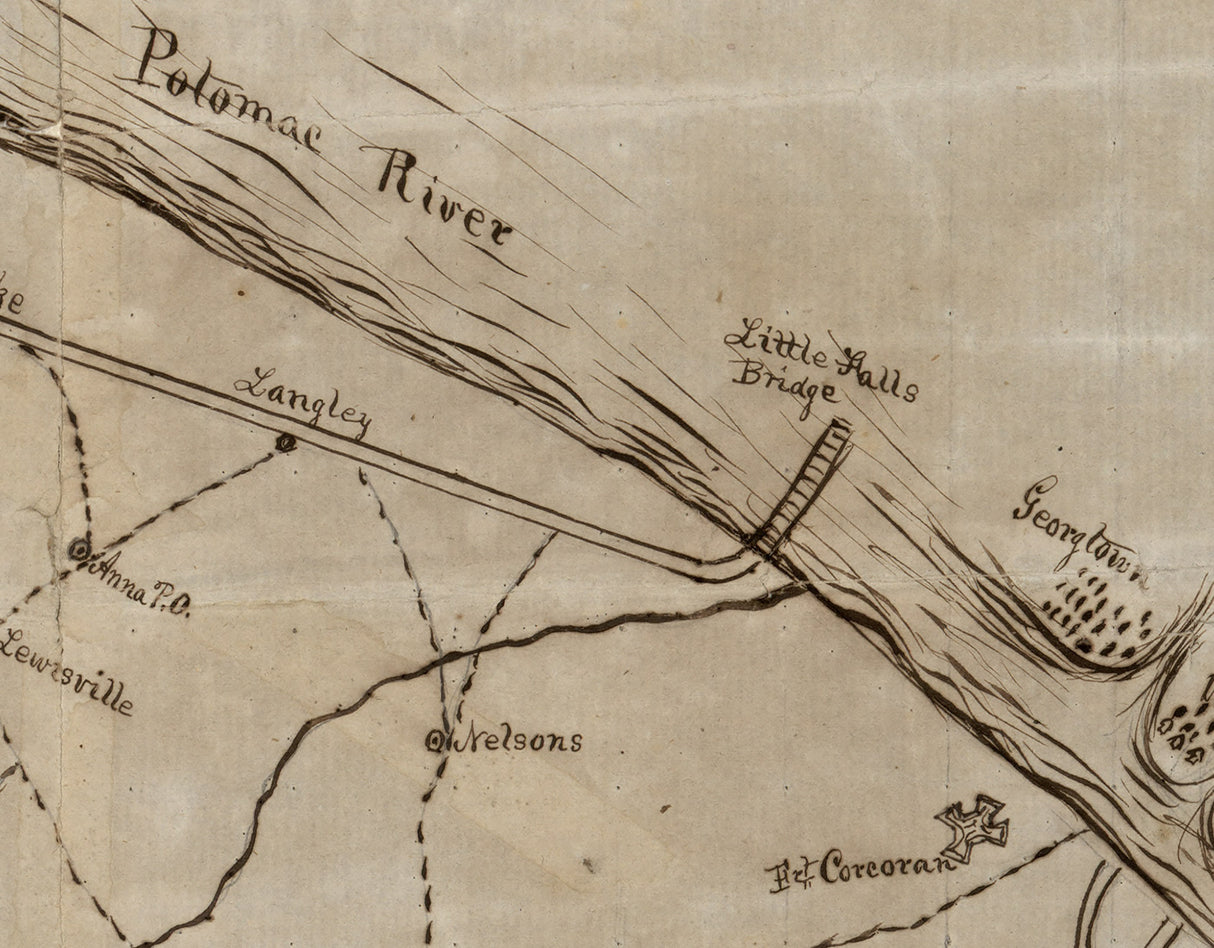 1861 Map of Fairfax County Virginia