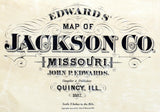 1887 Farm Line Map of Jackson County Missouri Kansas City