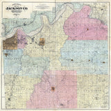 1887 Farm Line Map of Jackson County Missouri Kansas City