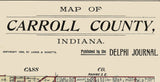 1898 Farm Line Map of Carroll County Indiana