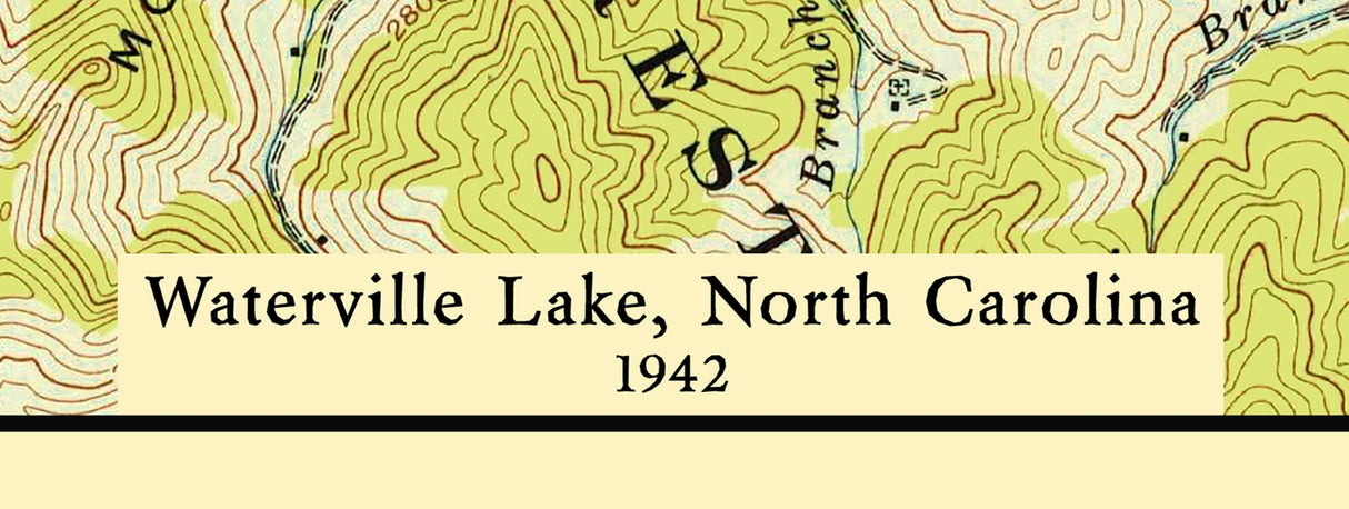 1942 Map of Waterville Lake North Carolina