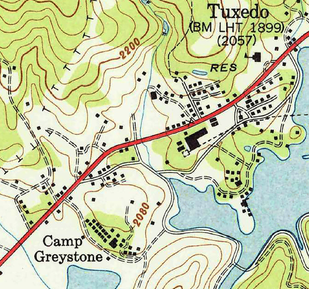 1957 Map of Lake Summit North Carolina