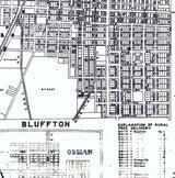 1905 Farm Line Map of Wells County Indiana