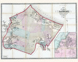 1857 Town Map of Sandwich Barnstable County Massachusetts