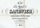 1857 Town Map of Sandwich Barnstable County Massachusetts