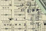 1887 Map of the city of Everest Brown County Kansas
