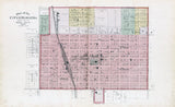 1887 Map of the City of Hiawatha Brown County Kansas
