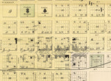 1887 Town Map of Seneca Nemaha County Kansas