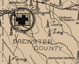 1920 Oil Field Map of Brewster County Texas