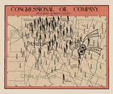 1920 Oil Field Map of Erath County Texas