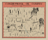 1920 Oil Field Map of Sipe Springs District Comanche and Eastland County Texas