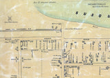 1850 Town Map of Wilkes-Barre Luzerne County Pennsylvania