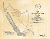 1887 Map of Matanzas Inlet Saint Johns County Florida
