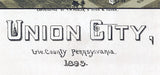 1895 Panoramic Map of Union City Erie County Pennsylvania