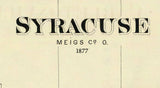 1877 Map of Syracuse Meigs County Ohio