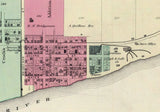 1877 Map of Syracuse Meigs County Ohio