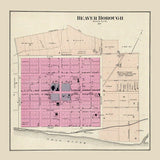 1877 Town Map of Beaver Borough Beaver County PA