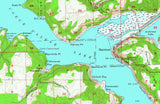 1957 Map of Lake Coeur D'Alene Idaho