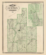 1876 Map of Fulton County Indiana