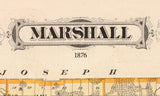 1876 Map of Marshall County Indiana