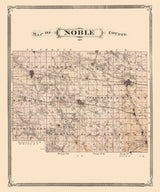 1876 Map of Noble County Indiana