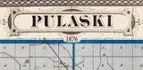 1876 Map of Pulaski County Indiana
