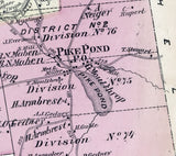 1875 Map of Delaware Township Sullivan County New York