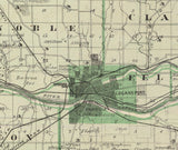 1876 Map of Cass County Indiana