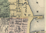 1876 Map of Port Sanilac Michigan