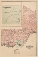 1889 Map of Kaukauna Township Outagamie County Wisconsin