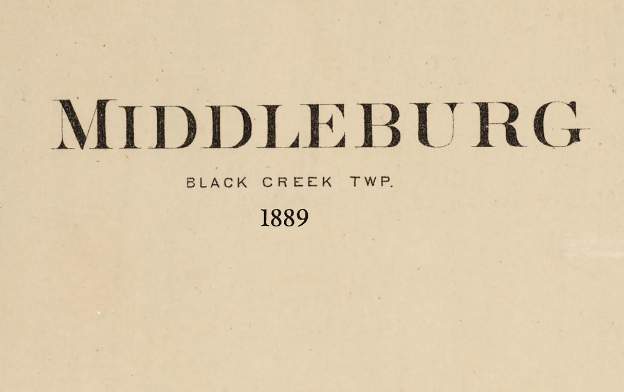 1889 Town Map of Middleburg Outagamie County Wisconsin