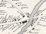 1858 Town Map of Pleasant Valley Dutchess County New York