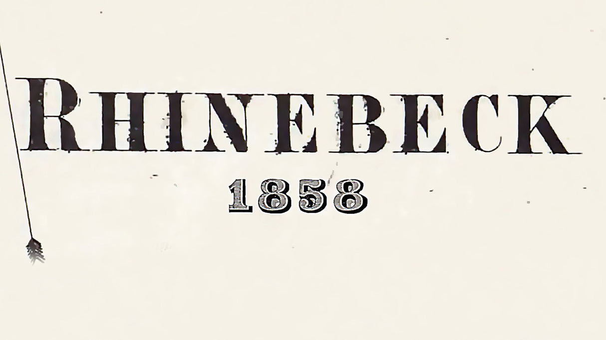 1858 Town Map of Rhinebeck Dutchess County New York