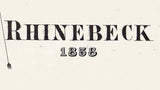 1858 Town Map of Rhinebeck Dutchess County New York