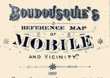1889 Map of Mobile Bay Alabama