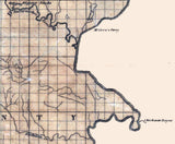 1933 Map of Choctaw Territory Alabama