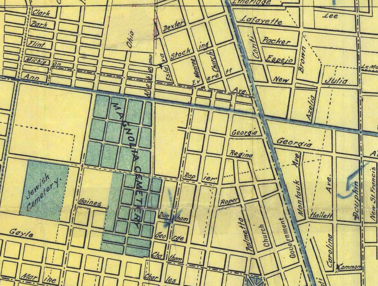 1907 Map of Mobile Alabama