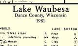 1981 Map of Lake Waubesa Dane County Wisconsin