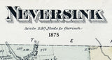 1875 Map of Neversink Township Sullivan County New York