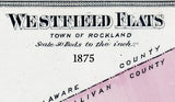 1875 Map of Westfield Flats Sullivan County New York