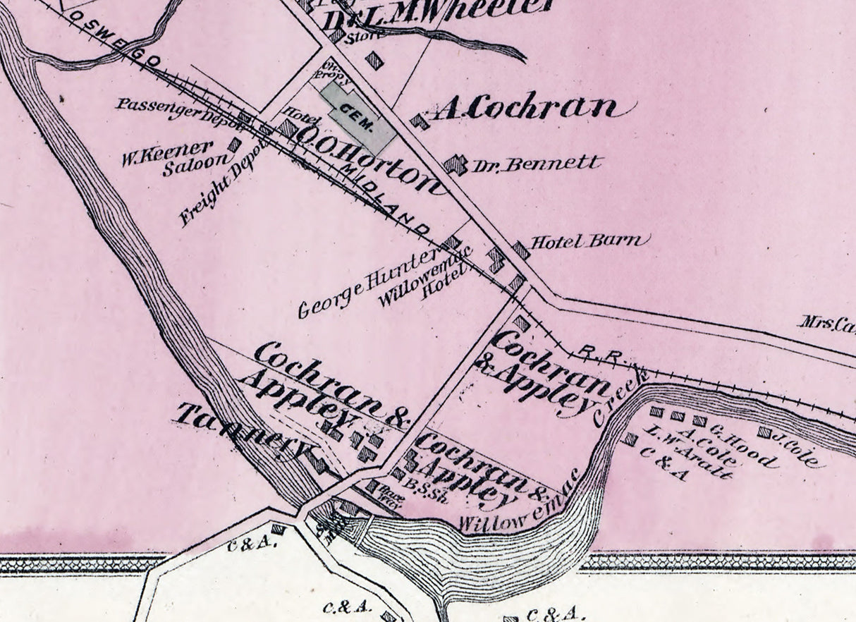 1875 Map of Westfield Flats Sullivan County New York