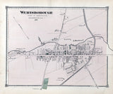 1875 Town Map of Wurtsborough Sullivan County New York