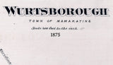 1875 Town Map of Wurtsborough Sullivan County New York