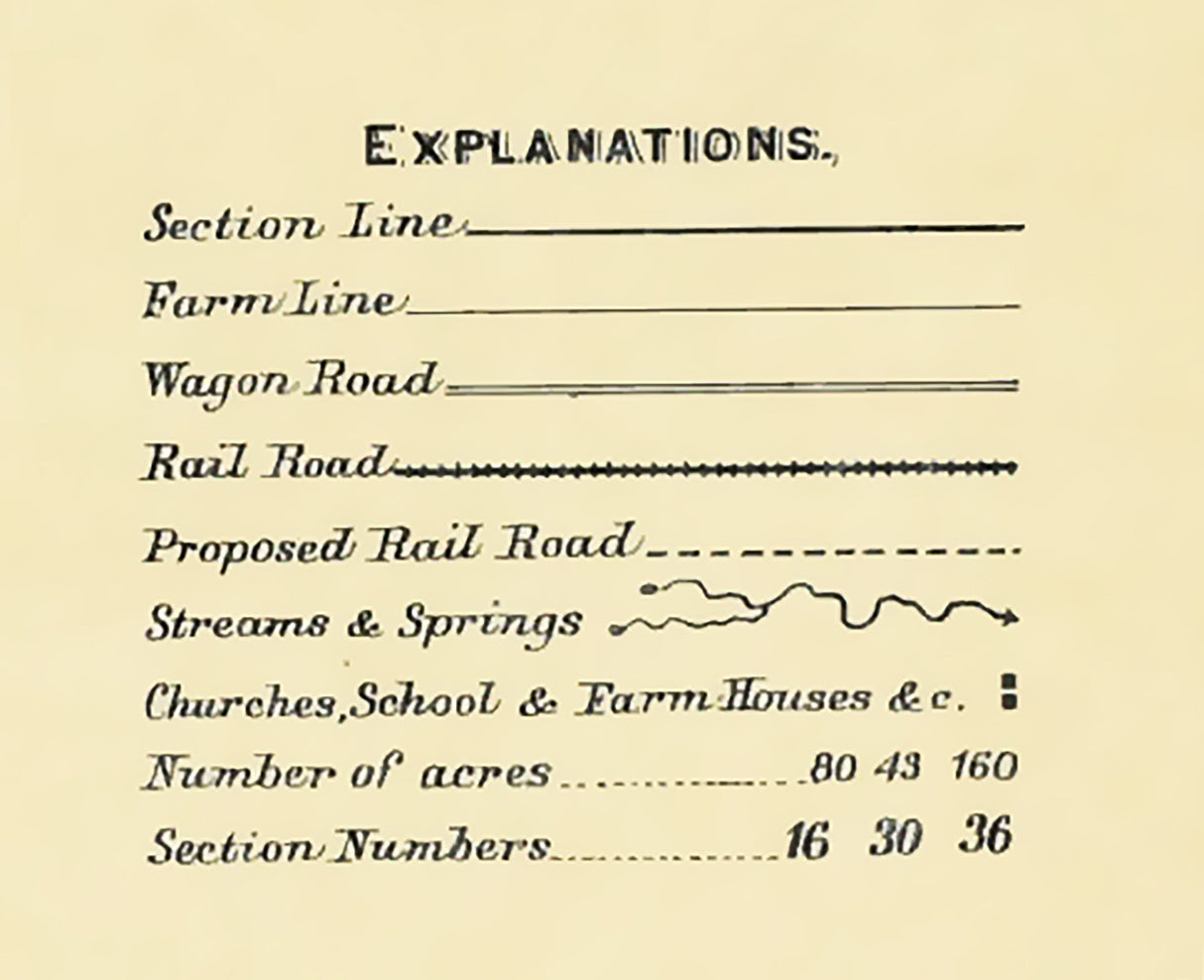 1889 Map of Hortonia Township Outagamie County Wisconsin